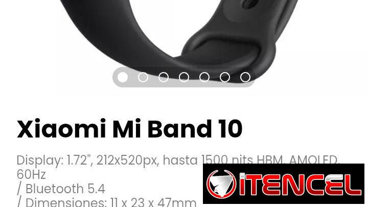 Xiaomi Mi Band 10. Versión global. En blanco, rosa y negro