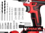 Taladro tornilladora inalámbrico 2 baterías 21v.  40 USD