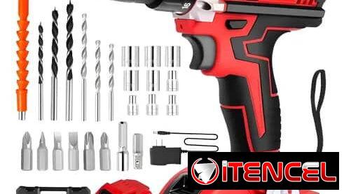 Taladro tornilladora inalámbrico 2 baterías 21v.  40 USD