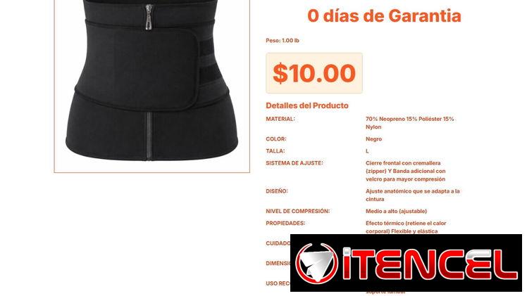 Faja moldeadora abdominal para el usuario cubano que busca calidad pro VPT#-0134