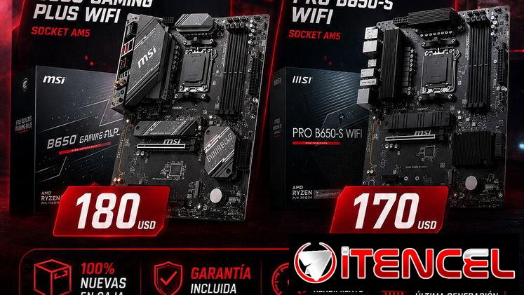 🔥💻 **¡MOTHERBOARDS MSI NUEVAS SELLADAS! B650 GAMING PLUS WIFI y PRO B650-S WIFI 💻🔥📲 56545958