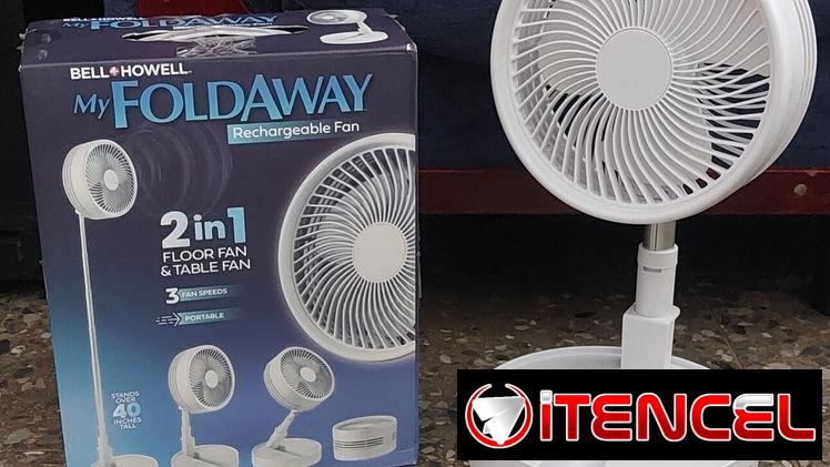 Ventilador portatil recargable americano nuevo My foldaway hasta 10h bat litio-40usd