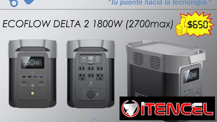 !!💻!! Estación de energía ECOFLOW DELTA 2, 1024Wh Batería LiFePO4 (LFP), 1800W !!💻!!
