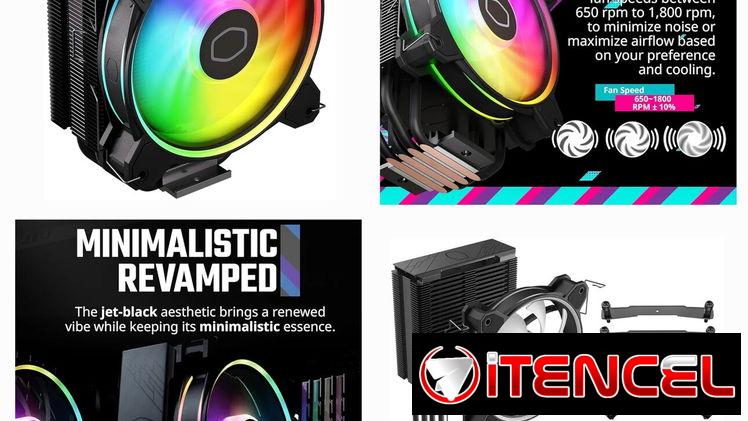 Disipador de Torre Cooler Master Hyper 212 Spectrum V3 ARGB en 45 usd con mensajería libre de costo