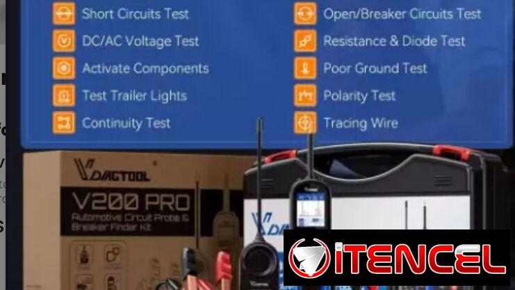 Probador de corriente  VDIAGTOOL-Herramienta para diagnostico eléctrico en autos-Nuevo