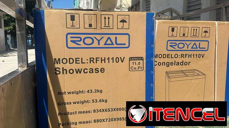 Exhibidora Royal Heladera 11 pies 2 tapas de vidrio deslizante con cerradura  precio $620 USD con transporte incluido