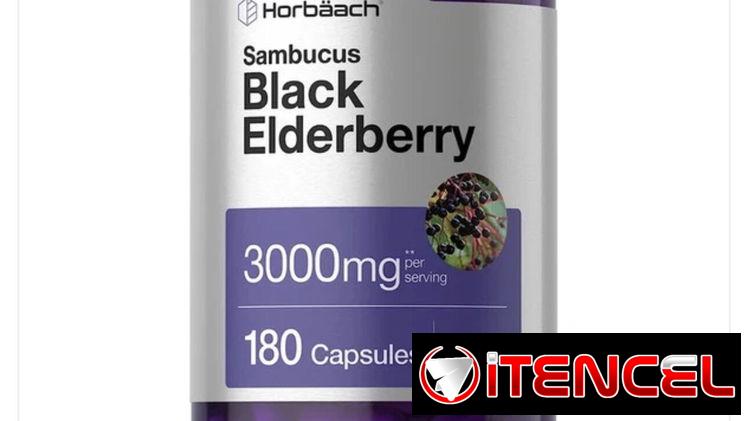 Suplemento de extracto de elderberry (vaya de sauco) 180 tab 24 usd