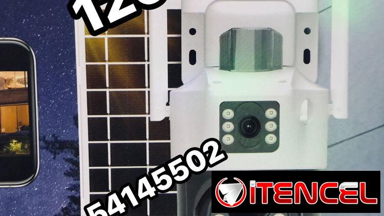 Cámara de seguridad con panel solar y baterías