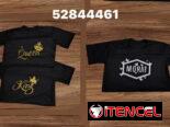 Pulover negro con diseños con vinilo y otros artículos personalizados.