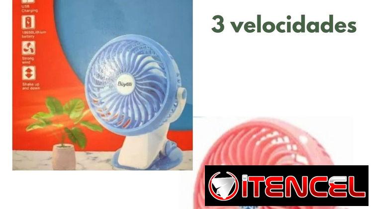 Mini ventilador recargable tipo pinza para bebes