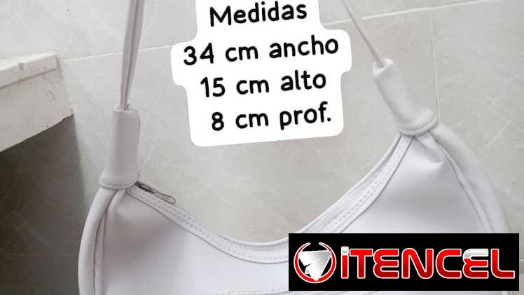 BOLSO O CARTERA ASA CORTA BLANCA CON BOLSILLO SIPER