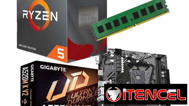 Kit de Ryzen 5 3400G con A520 de Gigabyte y 8GB -250 USD —— Kit de Ryzen 3 3200G con A520 de MSI y 8GB -240 USD