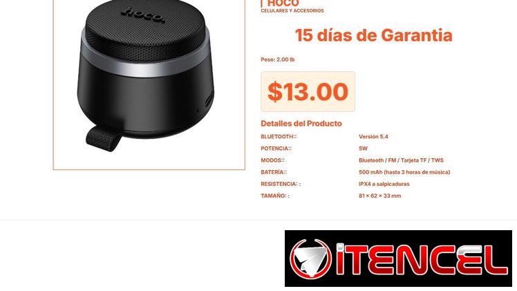 Bocina inalámbrica HC43 HOCO con sonido equilibrado de 5W pro VPT#-0045