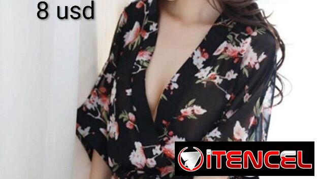 Ideal para usar después del baño y dormir. Dos piezas 1.Camisón estilo japonés 2. Braga