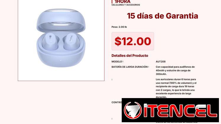 Solución de audio con este Audífonos inalámbricos 1Hora de bolsillo VPT#-0025