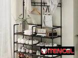 ORGANIZADOR DE ZAPATOS 4 NIVELES CON PERCHERO (cv)