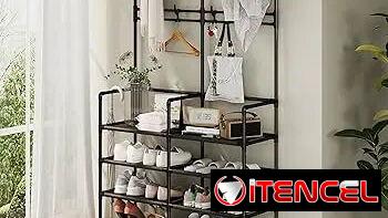 ORGANIZADOR DE ZAPATOS 4 NIVELES CON PERCHERO (cv)