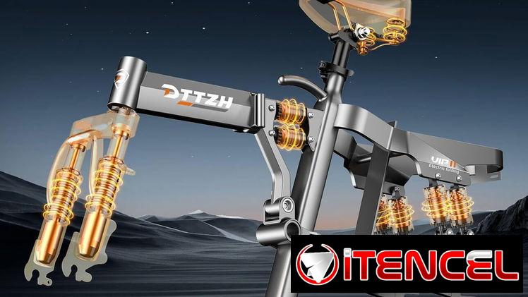 Bicicleta Eléctrica Plegable 14” 1000W 48V 15Ah hasta 28MPH con Encendido Sin Llave