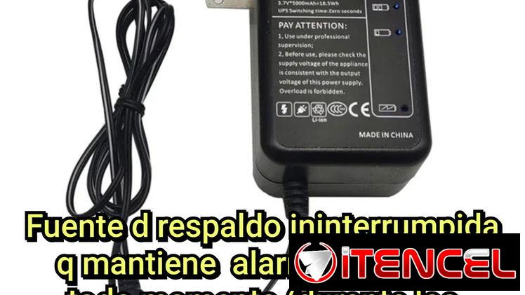 Combo Protección Total: Alarma inalámbrica sensores d movimiento y magnéticos + fuente d respaldo ininterrumpida 5mil mA