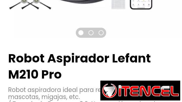 Robot Aspirador Lefant M210 Pro. Ideal para recoger polvo, pelo de mascotas, migajas, etc.