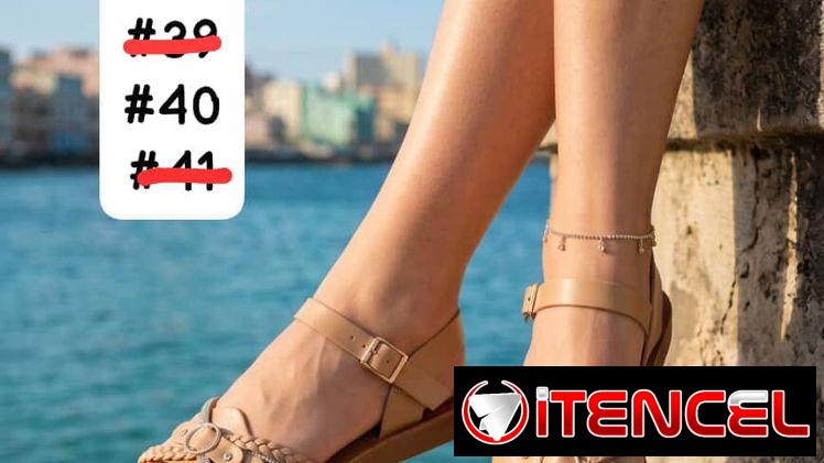SANDALIAS DE MUJER MODELO CON TIRA COLOR BEICH FUERTE MODELO CRUZADO CON HEBILLA