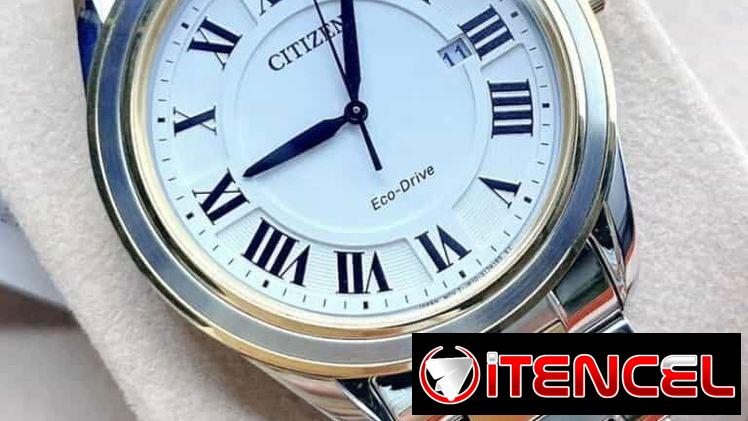 CITIZEN ECODRIVE AREZZO (AW1694-50A) DE 40MM , UNISEX , CRISTAL DE ZAFIRO , DOS TONOS , NUEVO A ESTRENAR   58049738