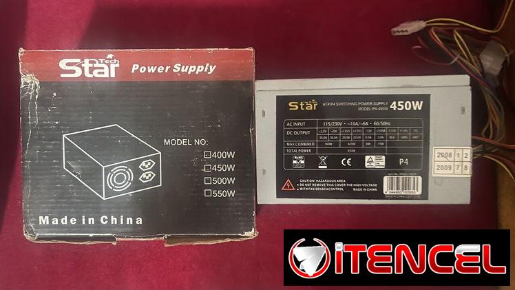 Fuente de PC de 450 watts y 20 amperes