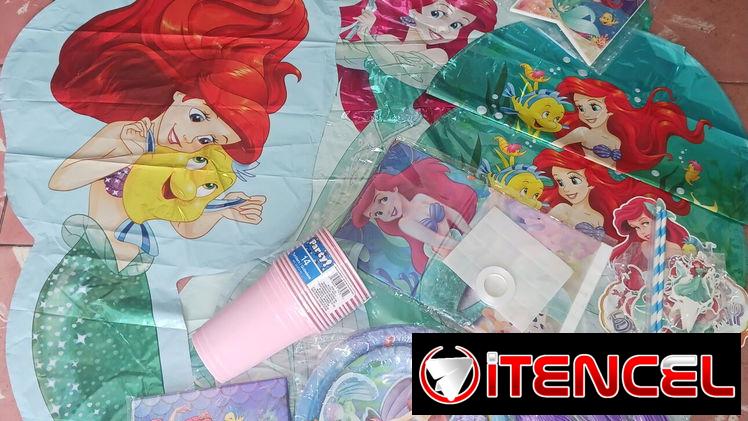Set completo para cumpleaños. Temática Sirenita Ariel.