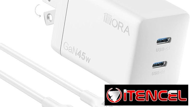 Cargador de 45w marca 1hora