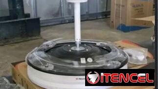 Ventilador de techo 42 pulgadas Aspas Transparentes plegables Lámpara LED Bocina con Bluetooth y Mando $130 USD Transpo