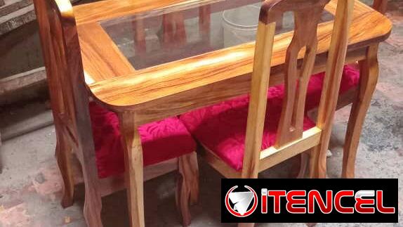 Comedores de madera barnizado ✅️