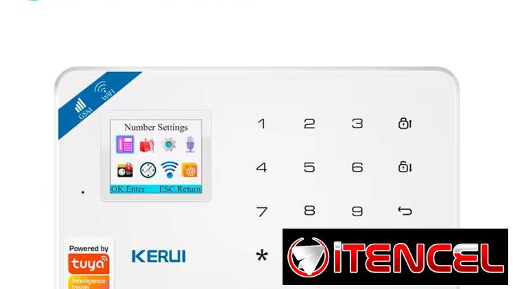 Kit de seguridad para casa y negocio marca KERUI. SISTEMA DE ALARMA PANEL + SENSORES