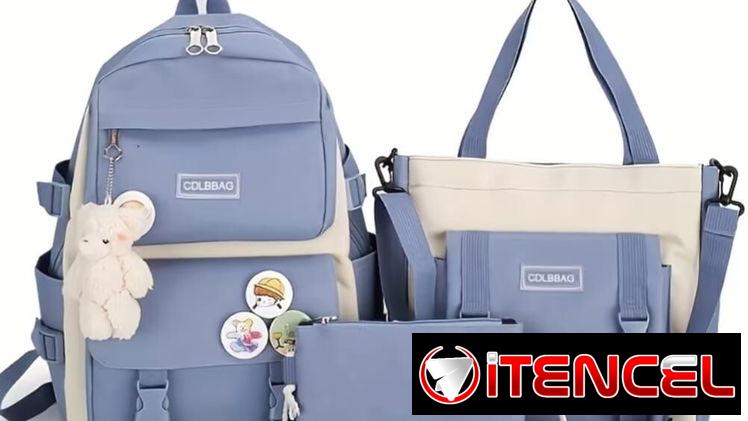 Conjunto de mochilas color azul