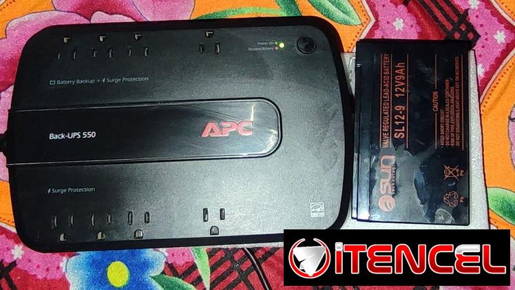 APC ES 550va 330w de 8 tomas impecable con batería nueva de 12v 7ah precio 65usd o al cambio