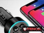 🚗 Cargador Bluetooth 5.0 para Auto 🔊 FM Transmisor Dual USB ⚡ Carga Rápida y Música HD