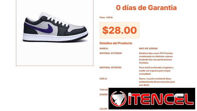 Nike Air Jordan Gris y Violeta con Forro Textil Acolchado por $28.00 VPT#-0327