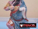 Adorno de porcelana china de 20 cm de alto (Guan Yu una de las figuras más veneradas en la cultura y la historia china)