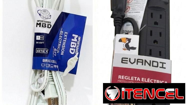 Extensión eléctrica multitomas regleta 6 tomas