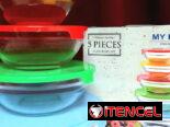 Set de bowls  con diseño de cristal.*Rebaja 3000 CUP**