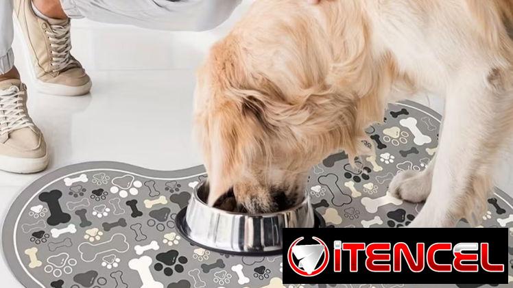 Tapetes Antiderrapantes para Comederos de Mascotas