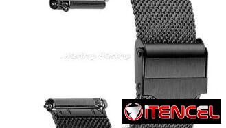 Pulseras para smartwatchs de 20 mm color NEGRO y dorado para galaxy