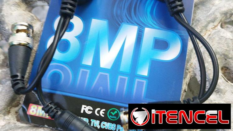Balun Rj45-BNC + conector de alimentación 58757374