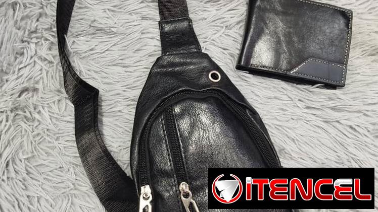 Bolso de hombre con billetera.   10 USD