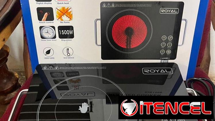 Cocina sencilla infrarrojo marca Universal Royal 1500w Funciona con cualquier cazuela precio $60 USD transporte incluido