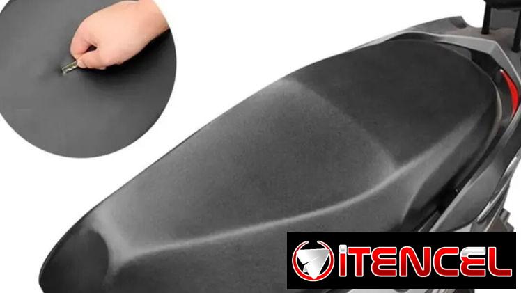 Forro de asiento de bicimoto, impermeable, cómodo y de buena calidad, color carmelita
