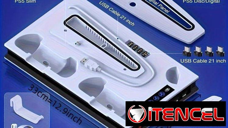 🎮🔥 Base Multifuncional para PS5 – ¡Organiza, enfría y carga como un pro! 💨🔌