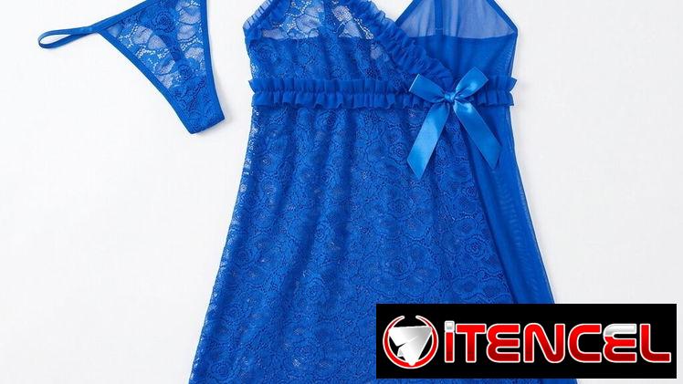 Conjunto de lencería sexy de vestido e hilo. Ropa interior para dormir. Regalo para el Día de las madres.