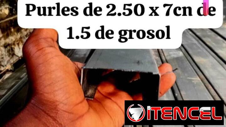 Purles de 2.50 m x 7 cm de ancho y 1 .5 de grosor