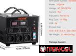 Transformador Convertidor de Voltaje VEVOR 3000W 110V-220V | MENSAJERÍA INCLUIDA
