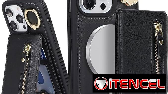 Funda tipo cartera para iPhone 15 Pro Max con MagSafe y tarjetero magnético | videojuegoshabana.com